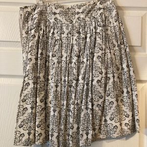 Black and white a-line skirt